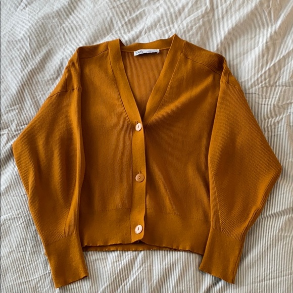 Zara Sweaters - Mustard yellow Zara cardigan